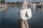 Segeltuchtasche Shopper / Beach dunkelblaues Boot